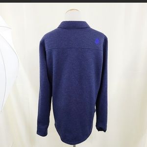 Stio womens Thermop Fleece Snap Shirt navy blue size XL